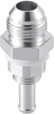 X AUTOHAUX 2pcs Car Fuel Line Fitting 6AN Male Flare Bulkhead to 5/16" Hose Barb Fuel Tank Fitting Adapters Aluminum Alloy Silver Tone in Saudi Arabia