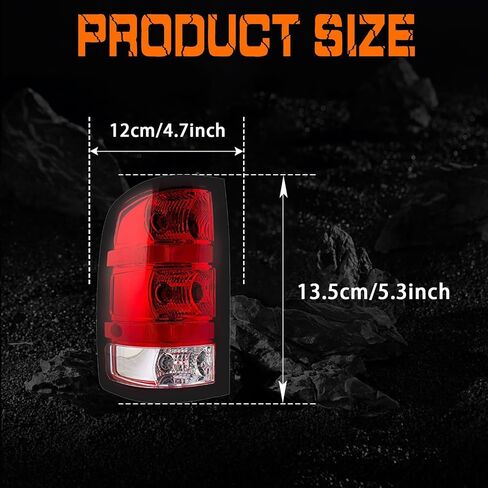 Tail Light Compatible With 2007 2008 2009 2010 2011 2012 2013 GMC Sierra 1500 2500HD 3500HD, A Pair Of Tail Lamps With Black border And Halogen Bulbs in Saudi Arabia