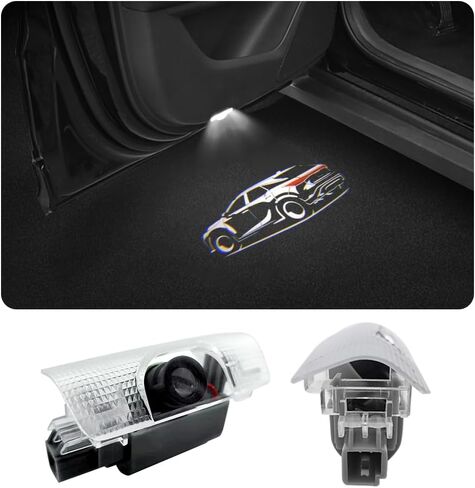 2PCS Door Lights Logo Compatible for RX300 RX350 RX450h 2013-2022, LED Ghost Shadow Welcome Puddle Projection Light Lamps Accessories (Back, RX350 (2013-2022)) in Saudi Arabia
