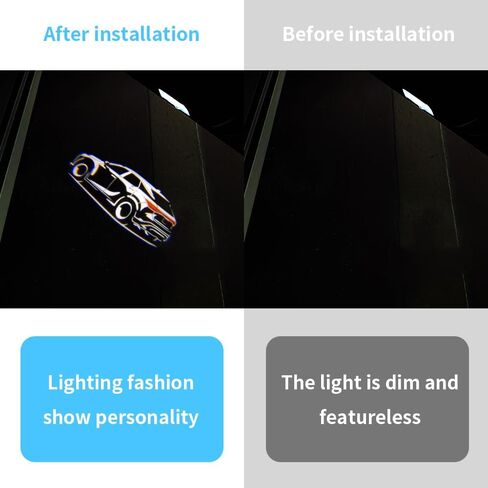 2PCS Door Lights Logo Compatible for RX300 RX350 RX450h 2013-2022, LED Ghost Shadow Welcome Puddle Projection Light Lamps Accessories (Back, RX350 (2013-2022)) in Saudi Arabia