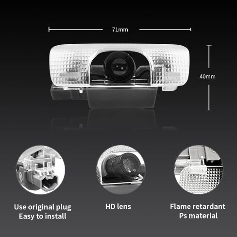 2PCS Door Lights Logo Compatible for RX300 RX350 RX450h 2013-2022, LED Ghost Shadow Welcome Puddle Projection Light Lamps Accessories (Back, RX350 (2013-2022)) in Saudi Arabia