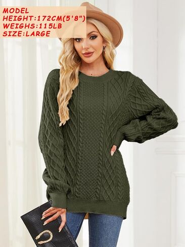 كنزة صوفية أيرلندية للرجال بلوفر جاكار منسوج للجنسين برقبة دائرية محبوكة in Kuwait