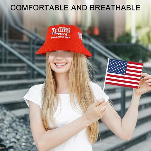 Trump Hat 2024 - Bucket Hat for Men Women Take America Back Donald Trump Slogan Cap in Saudi Arabia
