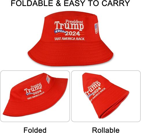 Trump Hat 2024 - Bucket Hat for Men Women Take America Back Donald Trump Slogan Cap in Saudi Arabia