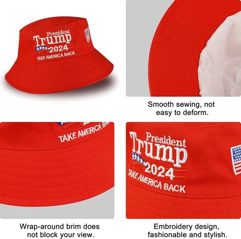 Trump Hat 2024 - Bucket Hat for Men Women Take America Back Donald Trump Slogan Cap in Saudi Arabia