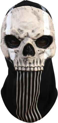 Ghost Mask MW2 Skull Mask Full Face Mask for Halloween War Sport Mask Headwear in Saudi Arabia