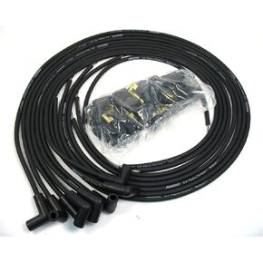 PerTronix 808290 Flame-Thrower Black 8mm Universal 90 Degree Spark Plug Wire for 8 Cylinder
