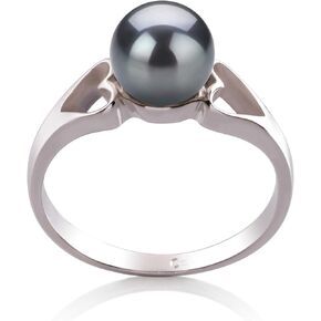 Jessica Black 6-7mm AA Quality Freshwater 925 Sterling Silver Cultured Pearl Ring For Women