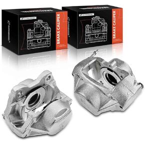 A-Premium Disc Brake Caliper Assembly Compatible with Select Mercedes-Benz Models - W123 230/240D/280E/300D, C123 280CE /300CD/300TD - Front Driver and Passenger Side, 2-PC Set