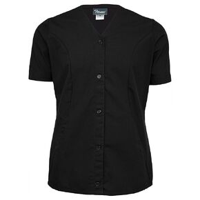 Fame® Women’s Short Sleeve Smock – K77 - Black/MD (WFA83610BKMD)