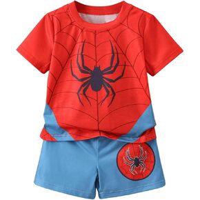 Floerns Toddler Boy's Cartoon Print 2 Piece Sets Short Sleeve Tee Shirts and Shorts Set in Saudi Arabia
