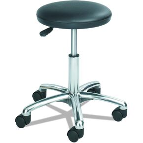 Safco Products 3434BL Adjustable Rolling Mobile Economy Lab Stool, Home, Office, Dr Offices and More, Black
