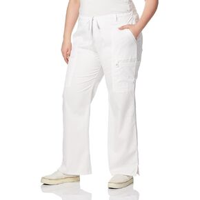 Cherokee Luxe Women Scrubs Pant Low Rise Flare Leg Drawstring Cargo 21100