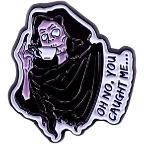 ACOTAR Suriel Oh No You Caught Me Sips Sipping Tea Court Thorn Roses 1.3" Enamel Pin Badge