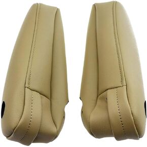 YouVbeen 2Pcs Seat Armrest Leather Cover Fit for Lexus RX300 RX330 RX350 Sport Utility 4-Door 3.0L 2003-2009, Beige Microfiber Synthethic Leather Insert Cards Cover Upholstery (Skin Only)