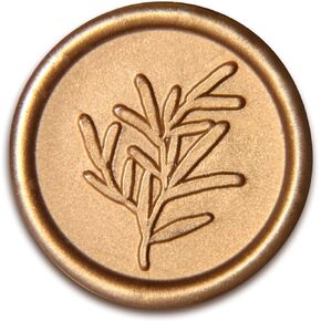50 Pcs Gold Wax Seal Stickers, Gold Adhesive Envelope Sealing Stickers Decoration for Christmas Gift, Wedding Invitaion, Birthday Party (Eucalyptus Style)
