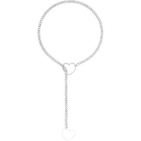 Heart O-ring Slip Necklace for women Punk Gothic Cuban Cat Star Necklace Adjustable Lariat Y-Necklace Goth Choker Jewelry Gift in Kuwait