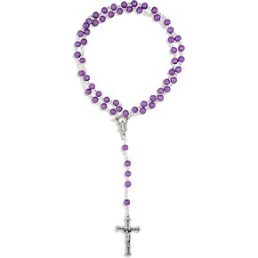 Vatican Imports 6mm Simple and Colorful Rosary | 12 Bright Colors | Unique Textured Beads Christian Jewelry