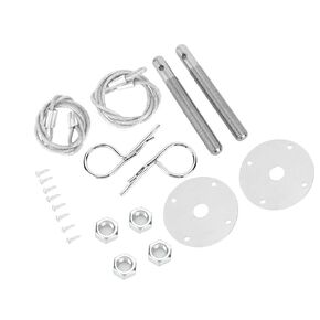 Hood Pin Plate Lock Engine Hood Pin Bonnet Lock, Stainless Steel Engine Hood Pin Bonnet Clip Kit Car Modified Accessory, Car Racing Hood Pin Lock Universal Hood Pin Plate Kit