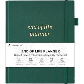 End of Life Planner, Guided Estate Planning Organizer with Tabs, Last Wish, Will Preparation, Funeral Planning, Final Arrangements Notebook for Beneficiary, in Case of Death Organizer 7.5"X9"-Beige