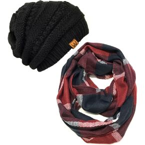Wrapables® Winter Warm Knitted Infinity Scarf and Beanie Hat Set