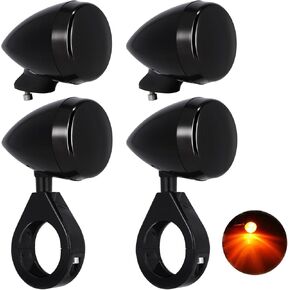Motorcycle LED Turn Signals Blinker Lights 39/41MM Fork Clamp Front Rear Set Compatible For Harley Sportster XL 1200 883