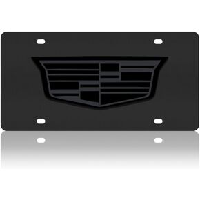 Eurosport Daytona- Cadillac Blackout Logo, Compatible with 2014- Current - Carbon Steel License Plate
