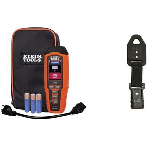 Klein Tools RT390 Circuit Analyzer with Large LCD, Identifies Wiring Faults, GFCI and AFCI Tester, Voltage Drop, Displays Trip Time, Orange & 69417 Rare-Earth Magnetic Hanger, with Strap
