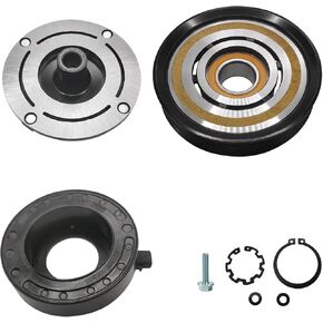 A/C Compressor Clutch Assembly Kit Plate Pulley Bearing Coil 1509 Replacement for Acura TL 2004-2008, AC Air Conditioning Compressor Clutch Coil Auto Repair Kit