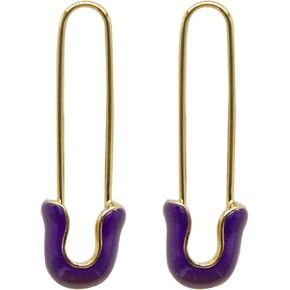 Colorful Safety Pin Earrings for Women Black White Paper Clip Earrings Hoop Pin Earrings for Women
