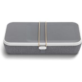 Orbitkey Nest | Portable and Customizable Desk Organizer Case with Buit-In Wireless Charger | Polycarbonate Shell with Nylon Poly Melange Fabric and Zinc Alloy | 9.5" L x 4.7" W x 1.6" H, (Black)