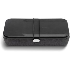 Orbitkey Nest | Portable and Customizable Desk Organizer Case with Buit-In Wireless Charger | Polycarbonate Shell with Nylon Poly Melange Fabric and Zinc Alloy | 9.5" L x 4.7" W x 1.6" H, (Black)