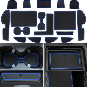 Center Console Liner for Honda CRV Accessories 2023 2024 2025, for CR-V Cup Holder Mat, Door Slot Pad, Coaster Trim, Non-Slip Dust Interior, Custom Rubber Decoration Insert (17pcs, Orange Trims)