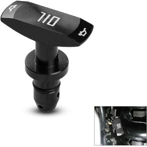 1 PC Car Oil Dipstick Handle, T-shaped Easy-Grip Transmission Oil Caliper Pull Handle Replacement, Alloy Accessory with Rubber Ring, Compatible with 1999-2011 Ford Mustang GT V8 GT500 (Red)