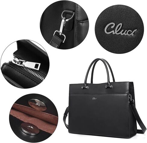 CLUCI Women Briefcase Leather Laptop Bag for Women 15.6inch Computer Bag Messenger Business Work Tote in Saudi Arabia