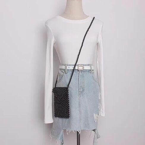 Luxury Pearl Bag Chain Bag Purse Shoulder Bag for Women,Artificial Pearl Clutch Crossbody Beaded Evening Bag for Party in Saudi Arabia