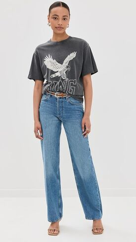 تي شيرت نسائي من ANINE BING بتصميم ليلي ريترو إيجل in Kuwait