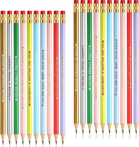 20 Pcs Inspirational Pencils Compliment Pencils with Motivational Sayings #2 Pencils Back to School Pencils Cute Fun Pencils for Kids Girls Student Teacher (Bright Color,Bible Style) in Kuwait