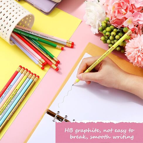 20 Pcs Inspirational Pencils Compliment Pencils with Motivational Sayings #2 Pencils Back to School Pencils Cute Fun Pencils for Kids Girls Student Teacher (Bright Color,Bible Style) in Kuwait