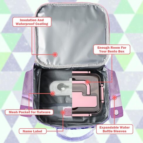 Lunch Box Kids, Girls Lunch Box Insulated Lunch Bag Double Layered Bento Lunch Box For Kids Cute Cat Lunch Box For Girls Insulated Lunch Box For Boys Lunchboxes Kids in Saudi Arabia