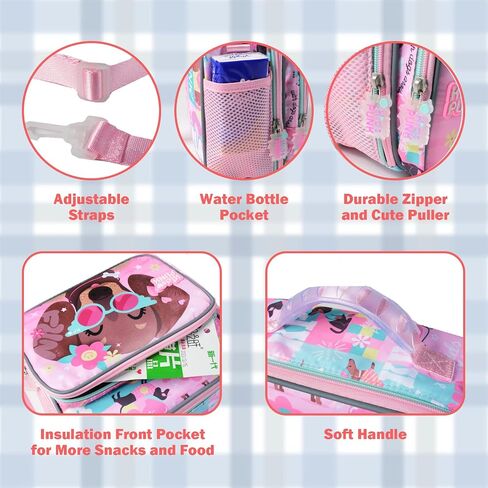 Lunch Box Kids, Girls Lunch Box Insulated Lunch Bag Double Layered Bento Lunch Box For Kids Cute Cat Lunch Box For Girls Insulated Lunch Box For Boys Lunchboxes Kids in Saudi Arabia