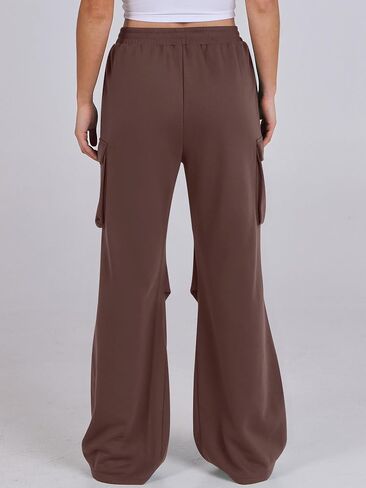 ANRABESS Women Wide Leg Baggy Cargo Sweatpants Y2K Trendy High Waist Sweat Pants Trousers with Pockets in Saudi Arabia