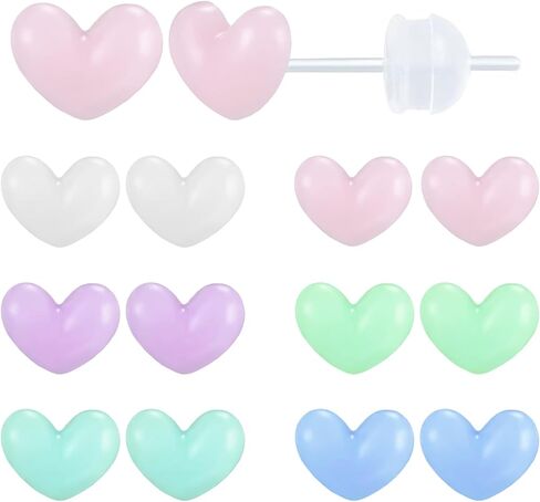 Plastic Earrings for Sensitive Ears Plastic Earrings for Girls Plastic Stud Earrings Flower Plastic Post Earrings for Women in Saudi Arabia