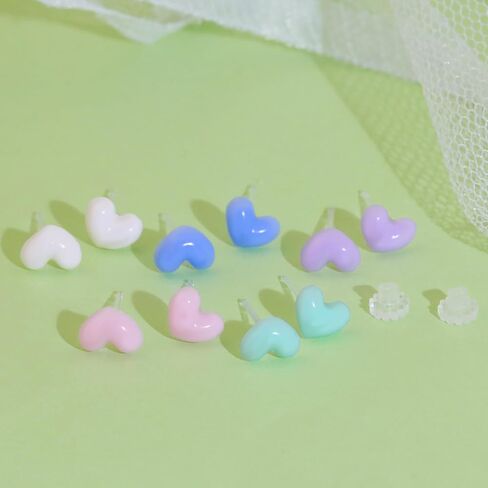 Plastic Earrings for Sensitive Ears Plastic Earrings for Girls Plastic Stud Earrings Flower Plastic Post Earrings for Women in Saudi Arabia