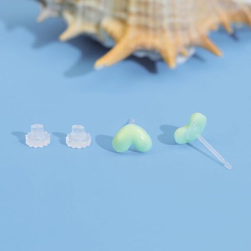 Plastic Earrings for Sensitive Ears Plastic Earrings for Girls Plastic Stud Earrings Flower Plastic Post Earrings for Women in Saudi Arabia