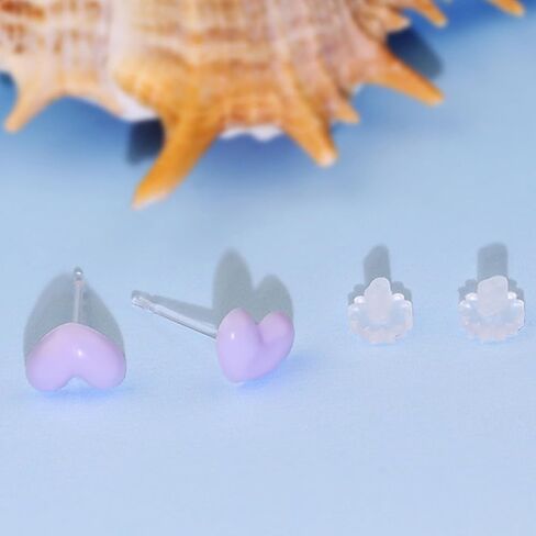Plastic Earrings for Sensitive Ears Plastic Earrings for Girls Plastic Stud Earrings Flower Plastic Post Earrings for Women in Saudi Arabia
