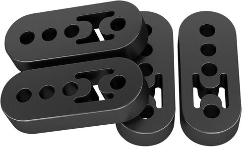 LCGP Exhaust Rubber Hanger, Universal Muffler Bushing Compatible with F150 Dodge Toyota Mustang RAV4, 4 Holes 4PCS, Hole Diameter 0.55" in Saudi Arabia