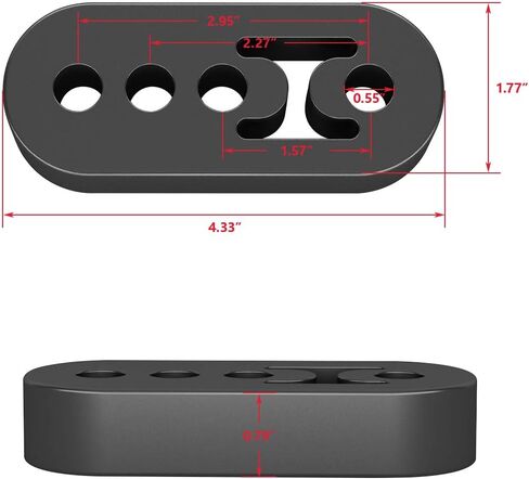LCGP Exhaust Rubber Hanger, Universal Muffler Bushing Compatible with F150 Dodge Toyota Mustang RAV4, 4 Holes 4PCS, Hole Diameter 0.55" in Saudi Arabia