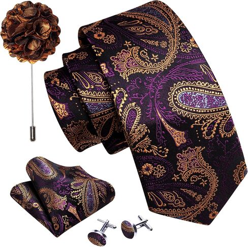 Barry.Wang Men's Suspender Elastic X Back Tie Sets 1.38" 4 Heavy Duty Clips Adjustable Armband Brooch Wedding Party in Saudi Arabia