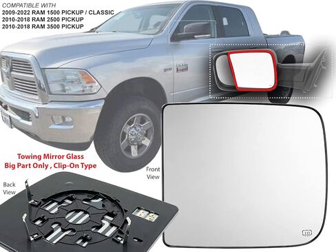 مرآة سحب بديلة من APA زجاج سفلي يناسب 2009-2022 RAM 1500 2500 3500 4500 5500 الجانب الأيمن للركاب 68067730AA CH1325125 in Saudi Arabia